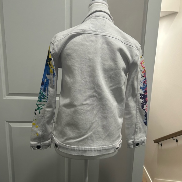 Girls Sacred Crown Graffiti Jean Jacket Size Medium (10-12) NWOT - Picture 7 of 9